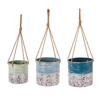 Planter, Metal, Painted Hanging