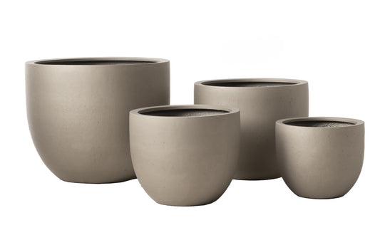 Planter, Fiberstone,  Grigio New Egg