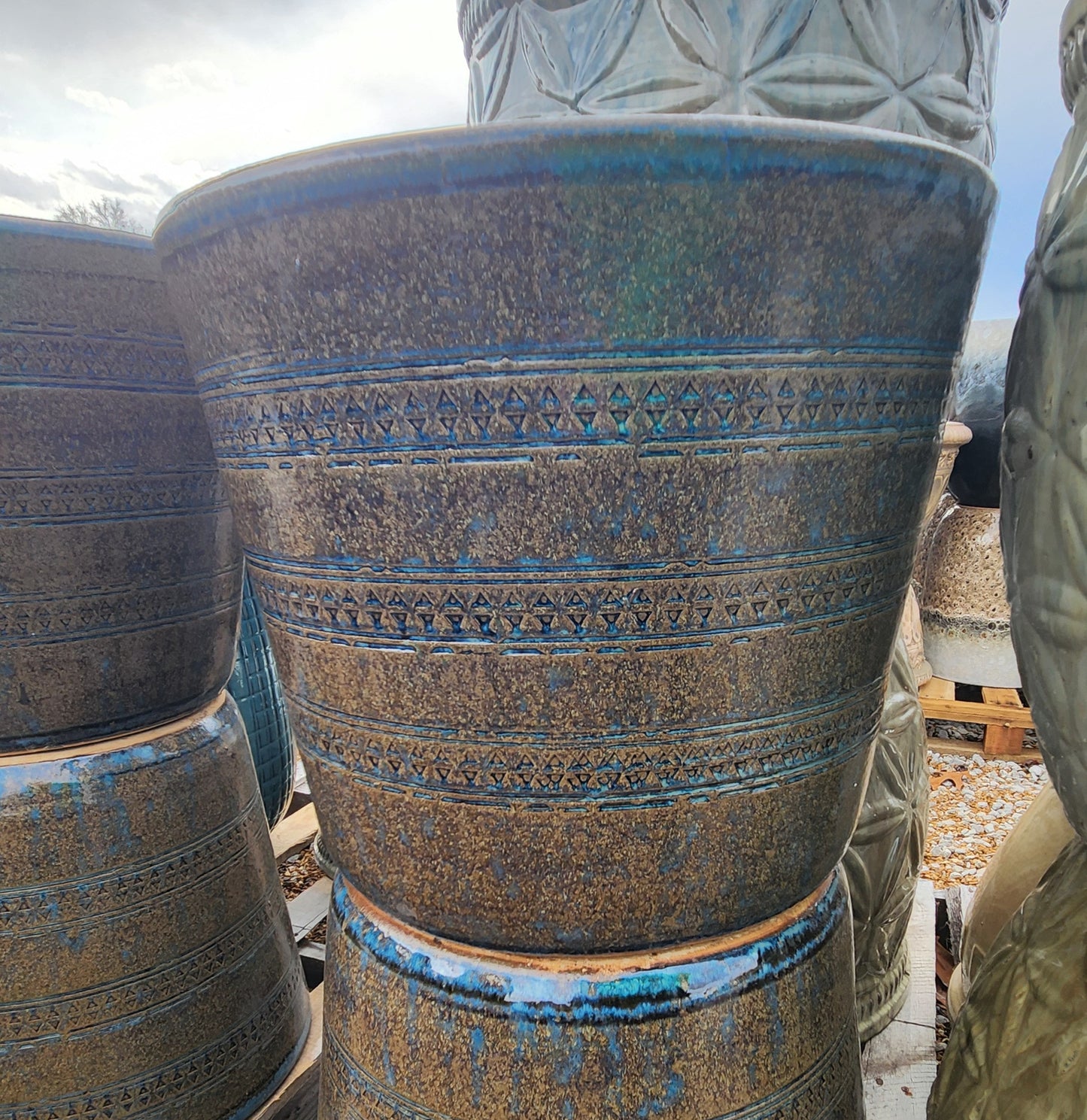 Planter, Glazed, Tris Round (Al-622-2120)