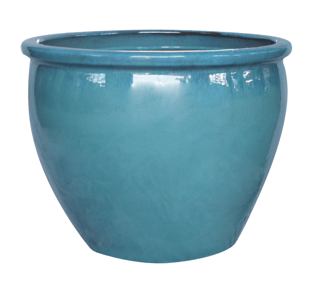 Planter, Glazed, Aqua Pot