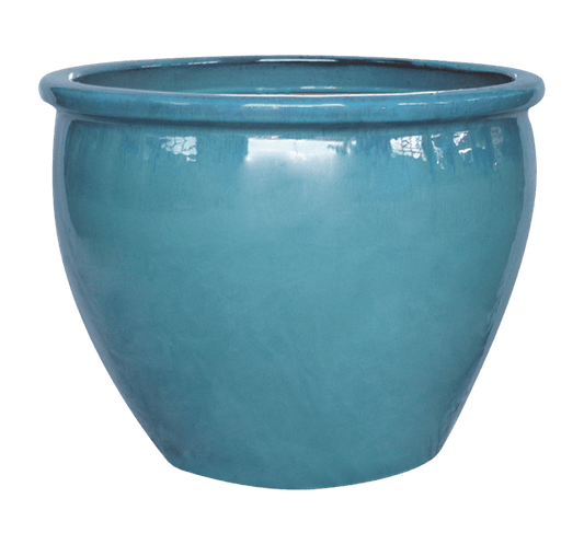 Planter, Glazed, Aqua Pot