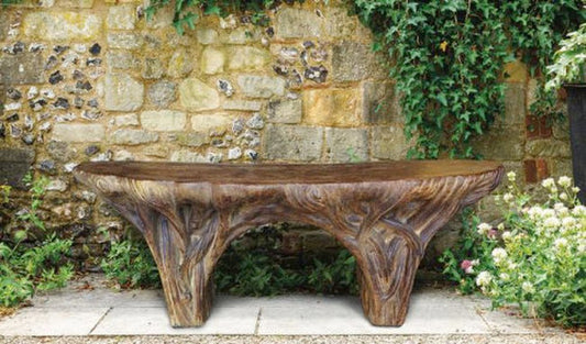 Bench, Concrete, Driftwood 1-Piece (H-2802)