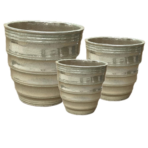 Planter, Glazed, Noor Pearl Champagne