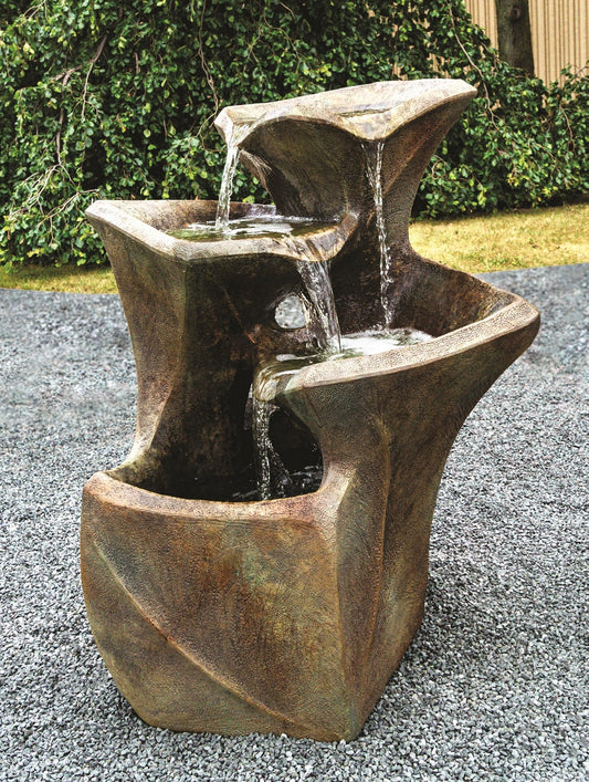 Fountain, Concrete, Cascading Pools 1-Piece (H-4951)