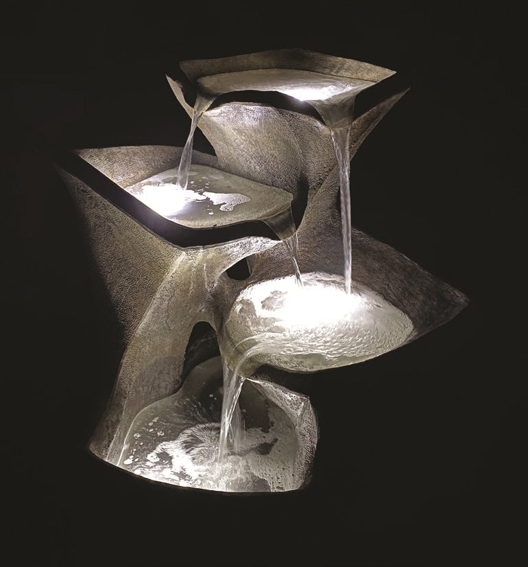 Fountain, Concrete, Cascading Pools 1-Piece (H-4951F1)