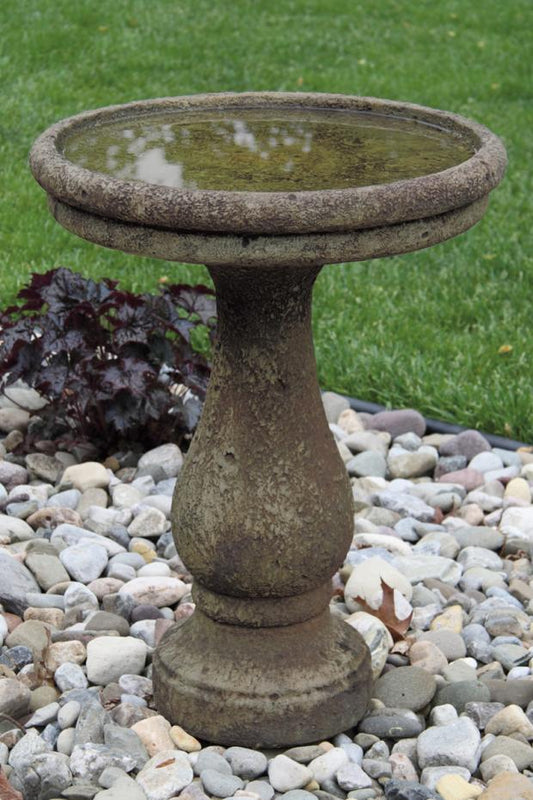 Birdbath, Concrete, Chelsea Round 1-Piece (M-9737)