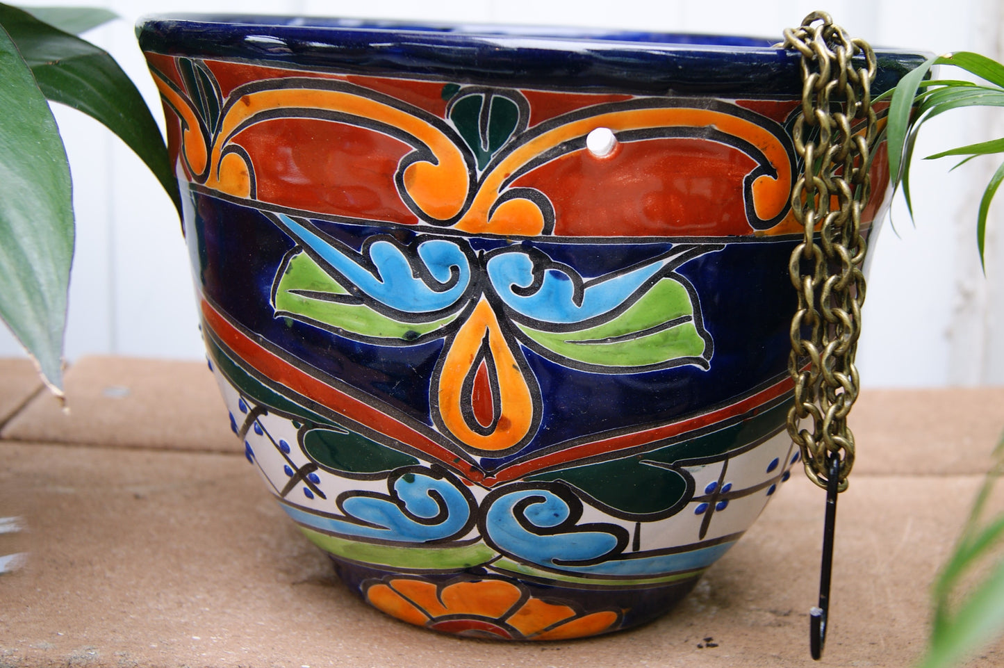 Planter, Glazed, Talavera Series