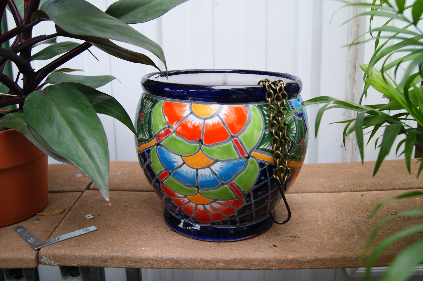 Planter, Glazed, Talavera Series