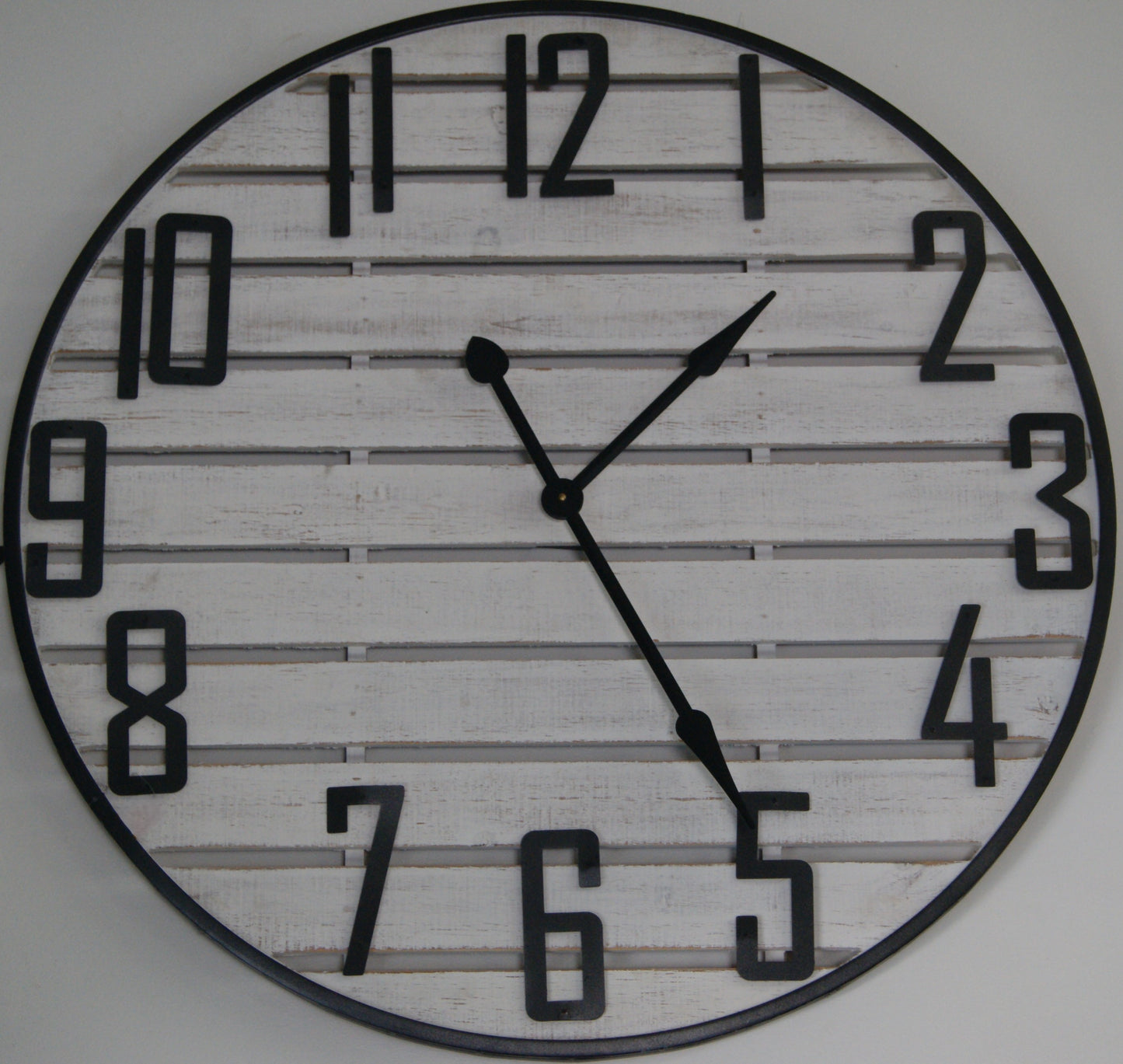 Clock, White Wood