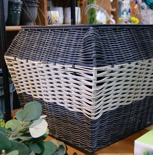 Pot Cover, PVC Wicker Basket Square