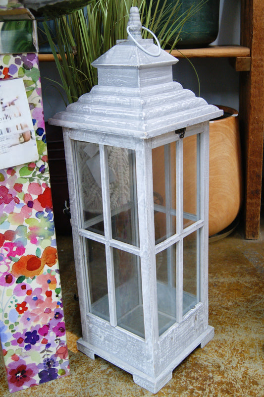 Lantern- Wood & Glass