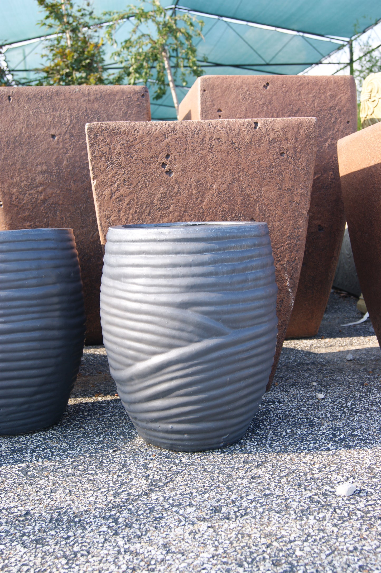 Planter, Glazed, Tall Twine