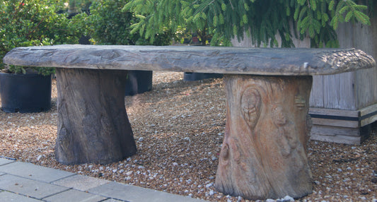 Bench, Concrete, Woodland 3-Piece (H-2846)