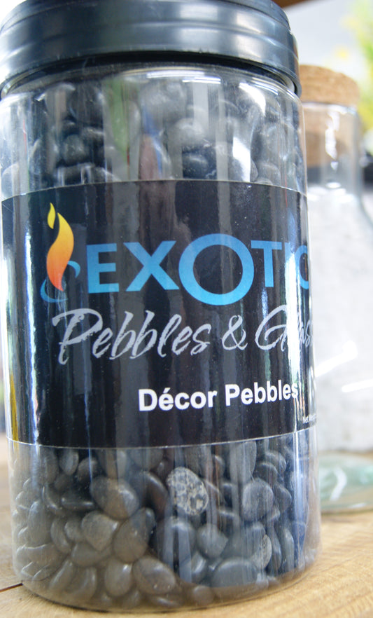 Deco Stone- Pebbles, Black