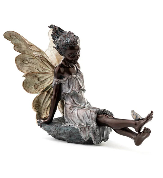 Sitter- Fairy on Rock with Bird