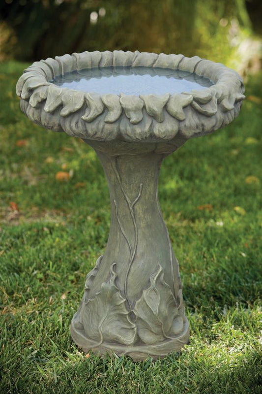 Birdbath, Concrete, Fancy Sunflower 1-Piece (M-9760)