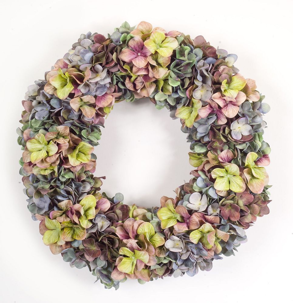 Wreath, Faux- Hydrangea