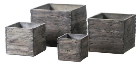 Planter- Fiber Cement, Barn Grey X-Small Sqaure