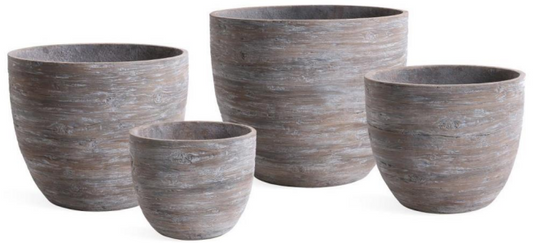 Planter- Fiber Cement, Washed Taupe Large