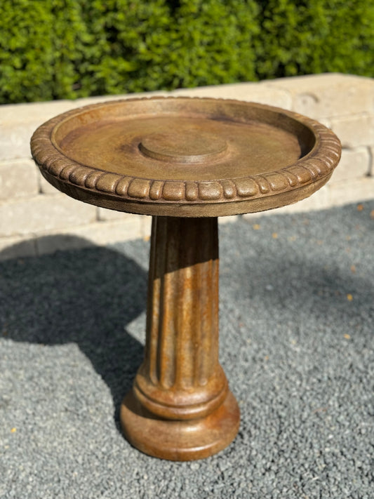 Birdbath, Concrete, Fluted 2-Piece (H-2270)