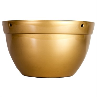 Planter, Plastic, Gold Hanging