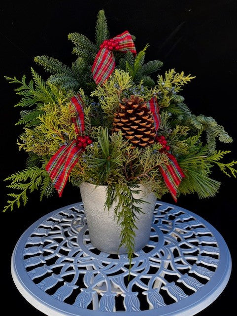 Porch Pot, FRESH- Berries & Bows