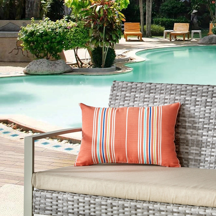 Pillow, Indoor/Outdoor Cottage Living French Stripe (HRSR)