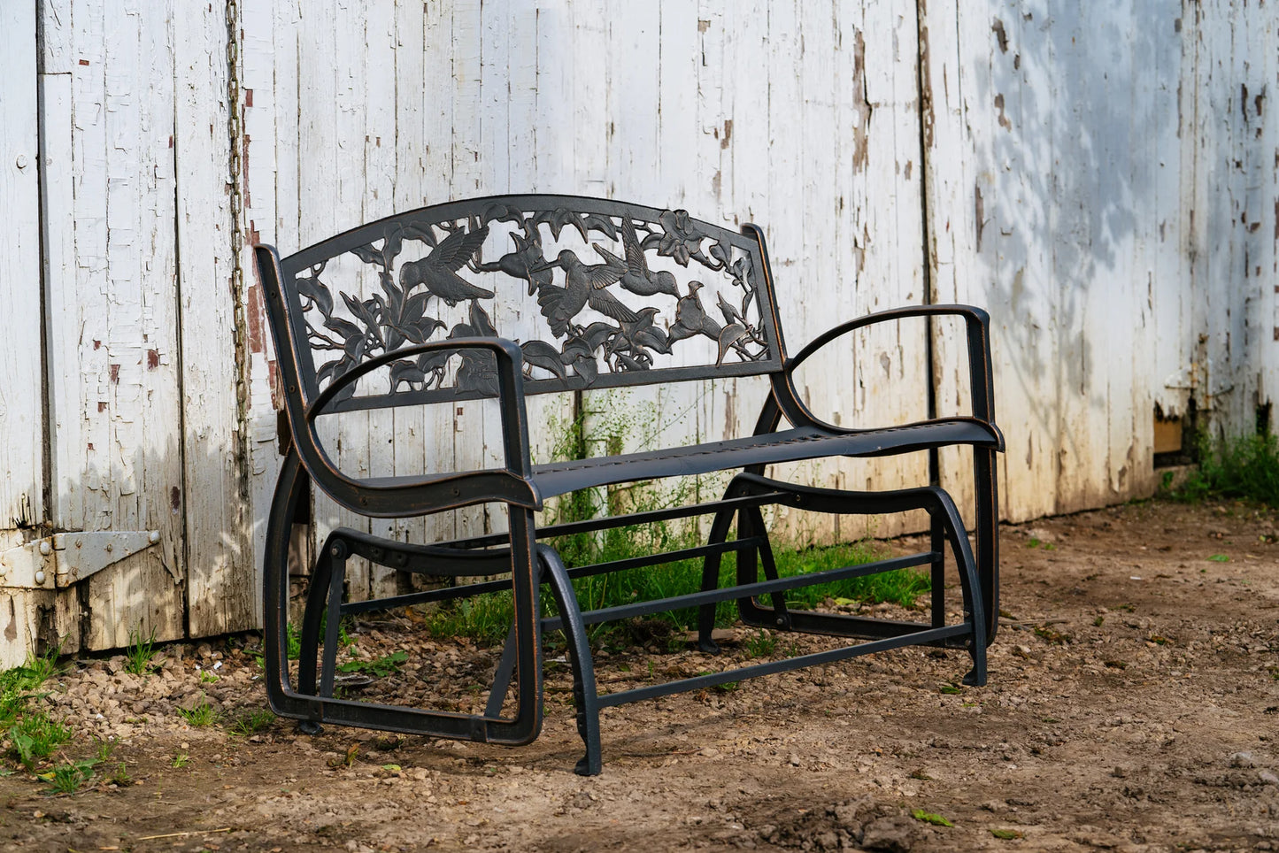 Bench, Cast Iron, Glider (Painted Sky)