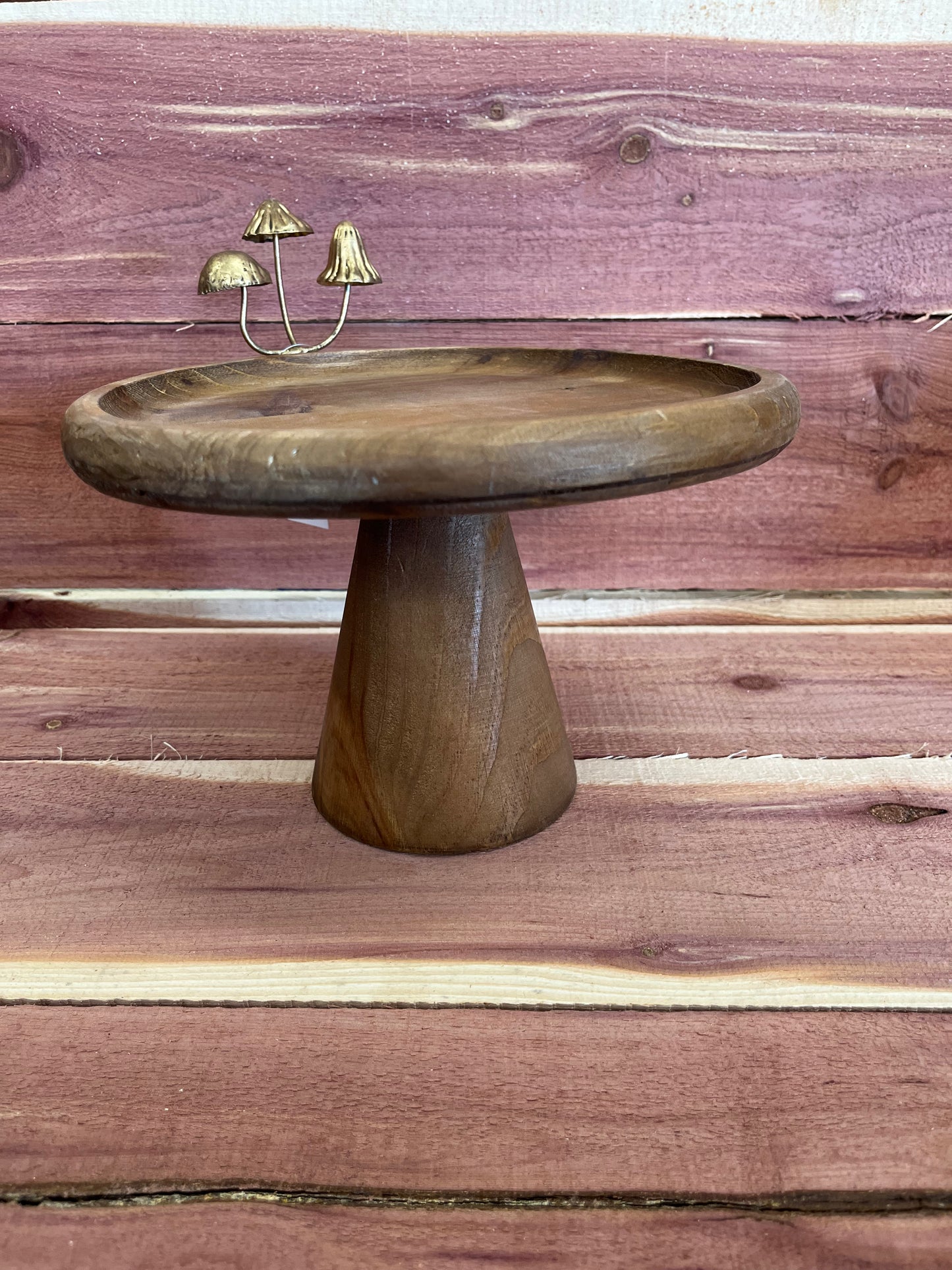 Plant Stand, Wood, Tabletop Mushrooms