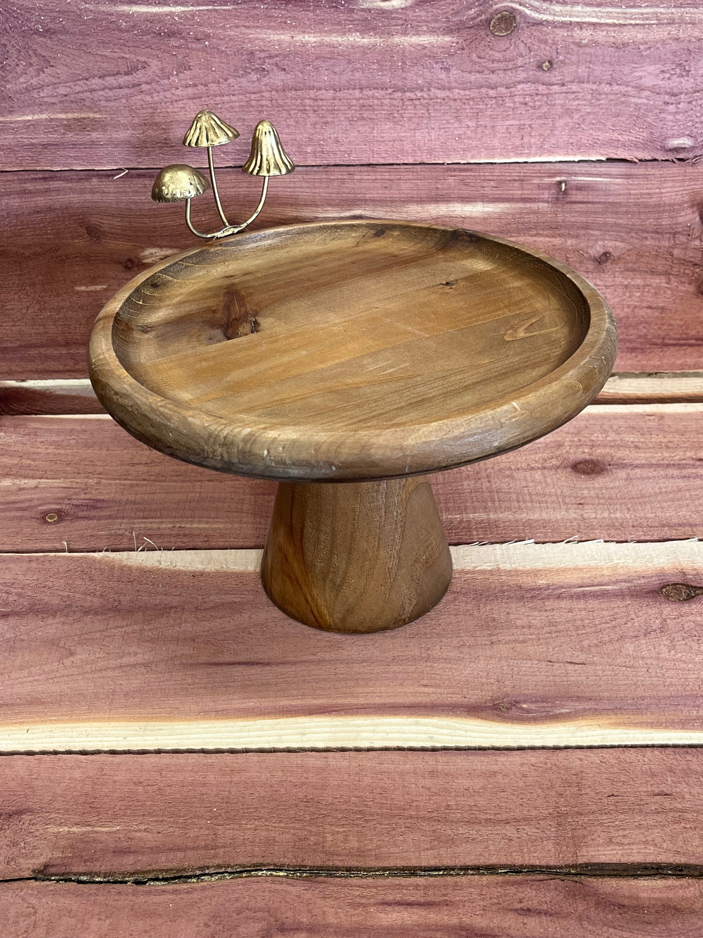 Plant Stand, Wood, Tabletop Mushrooms