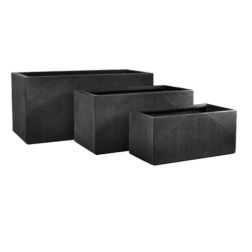 Planter, Fiberstone, Arav Symmetry Stripe