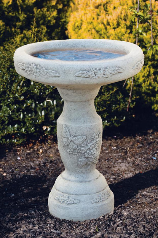 Birdbath, Concrete, Lilac 1-Piece (M-9020)