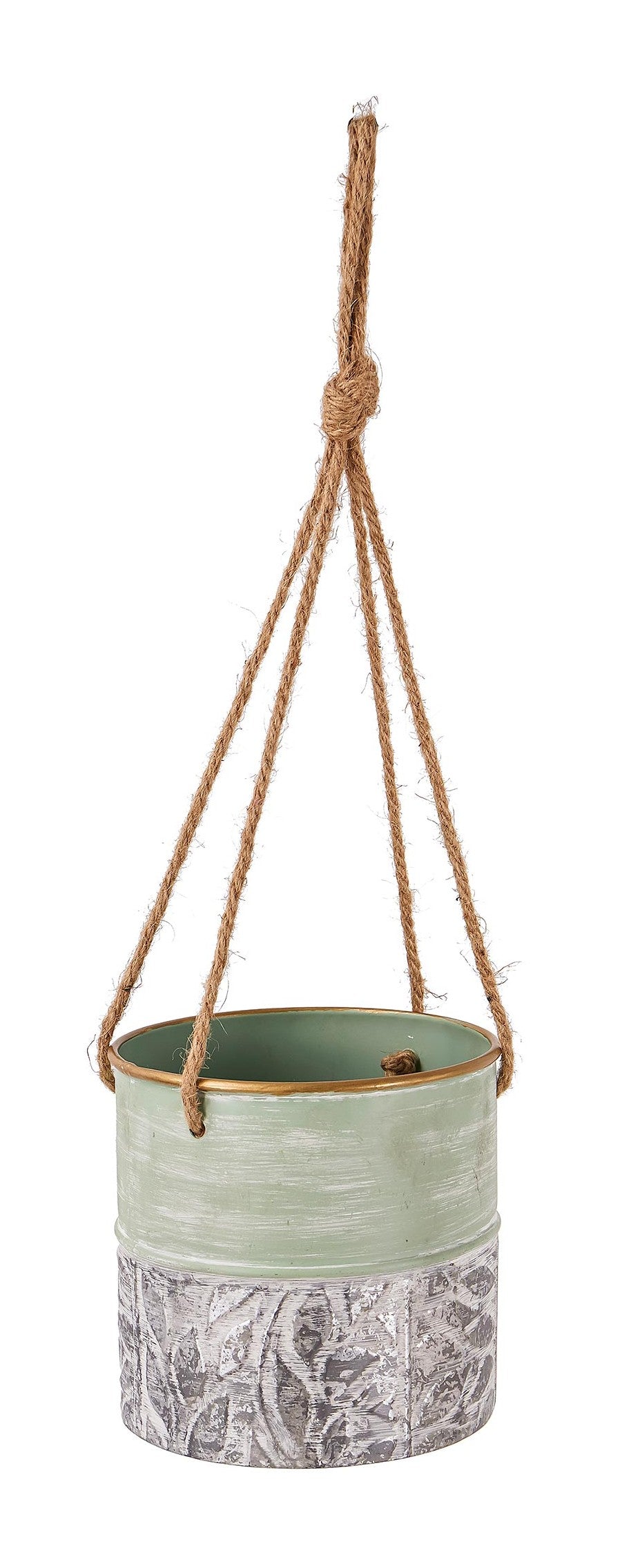Planter, Metal, Painted Hanging