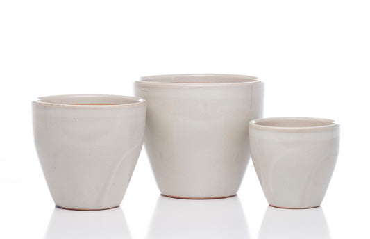 Planter- Plain Egg Small White