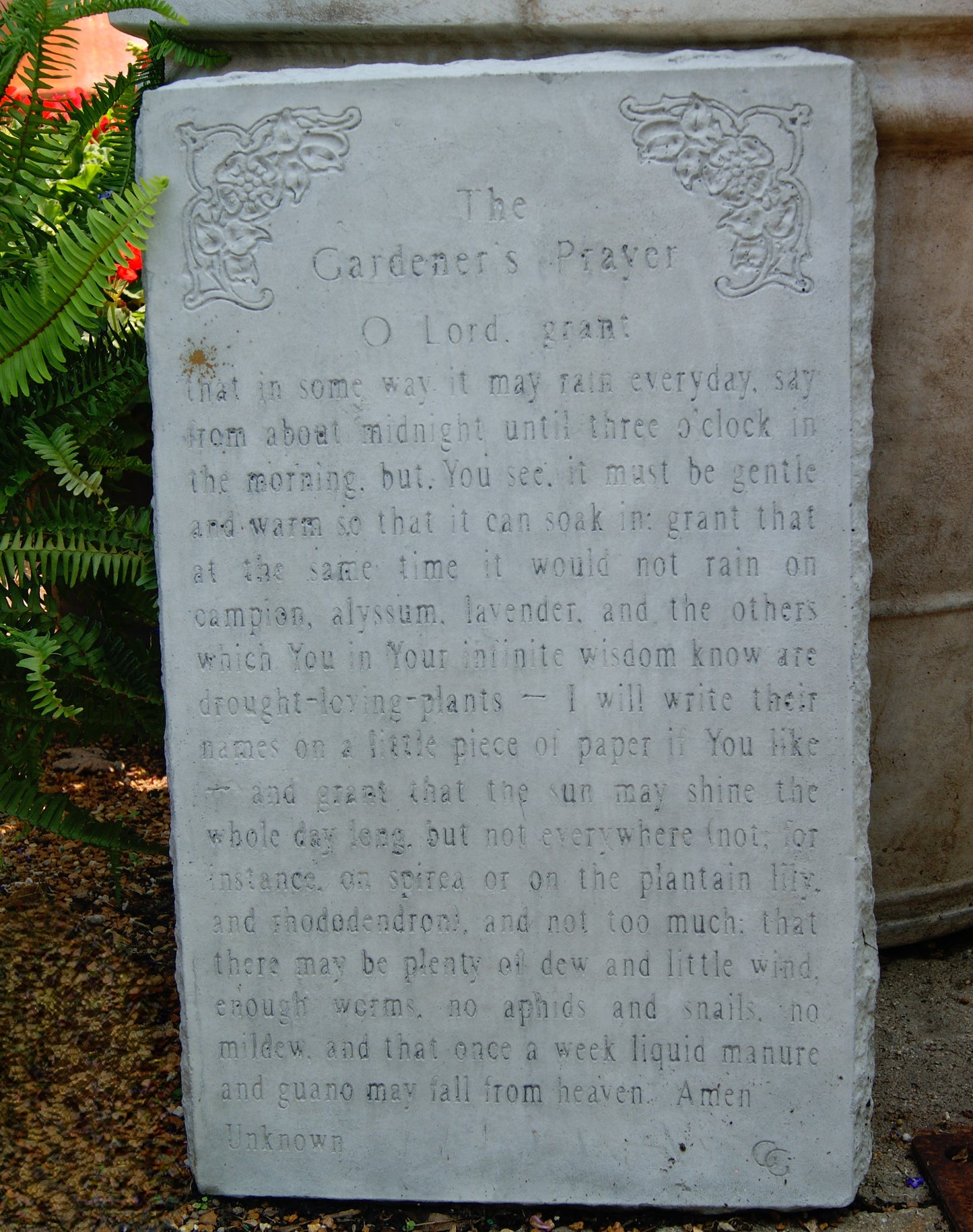 Plaque- Gardener's Prayer