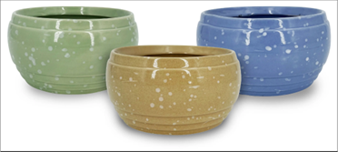 Planter, Glazed, Tiered Band