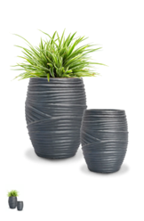Planter, Glazed, Tall Twine