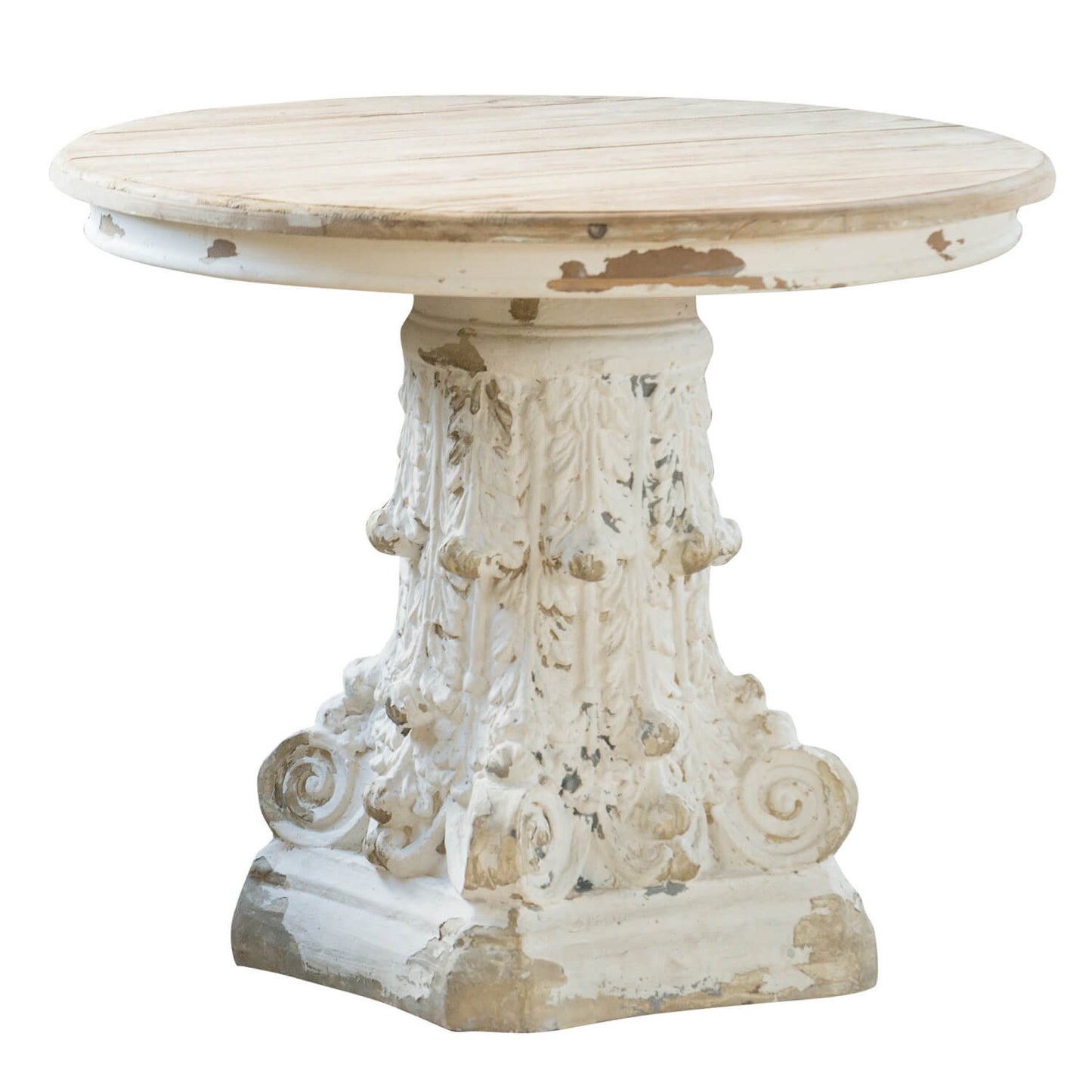 Table- Pedestal, White