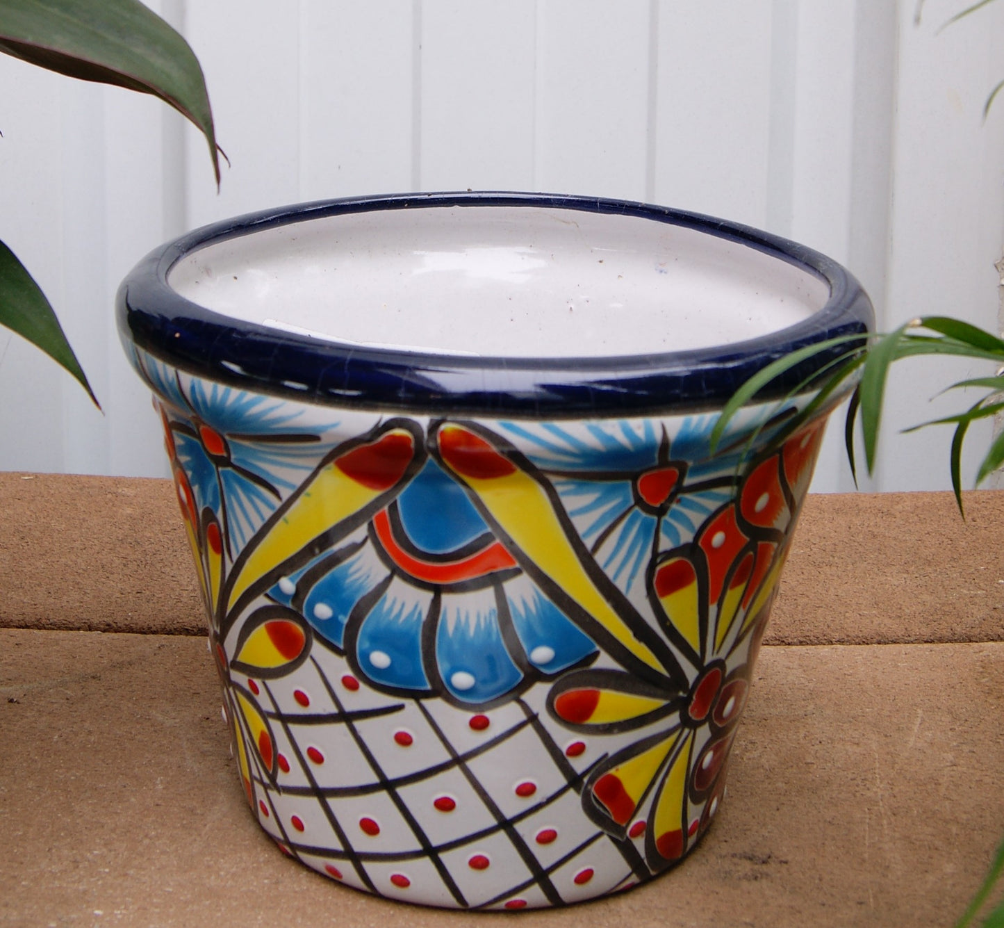 Planter, Glazed, Talavera Series
