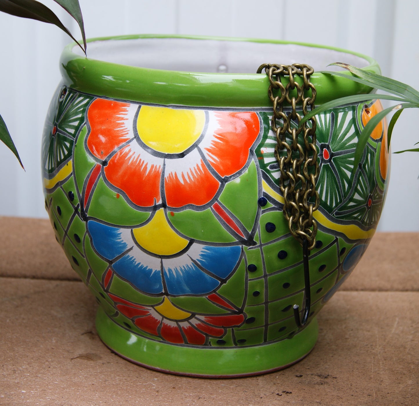Planter, Glazed, Talavera Series
