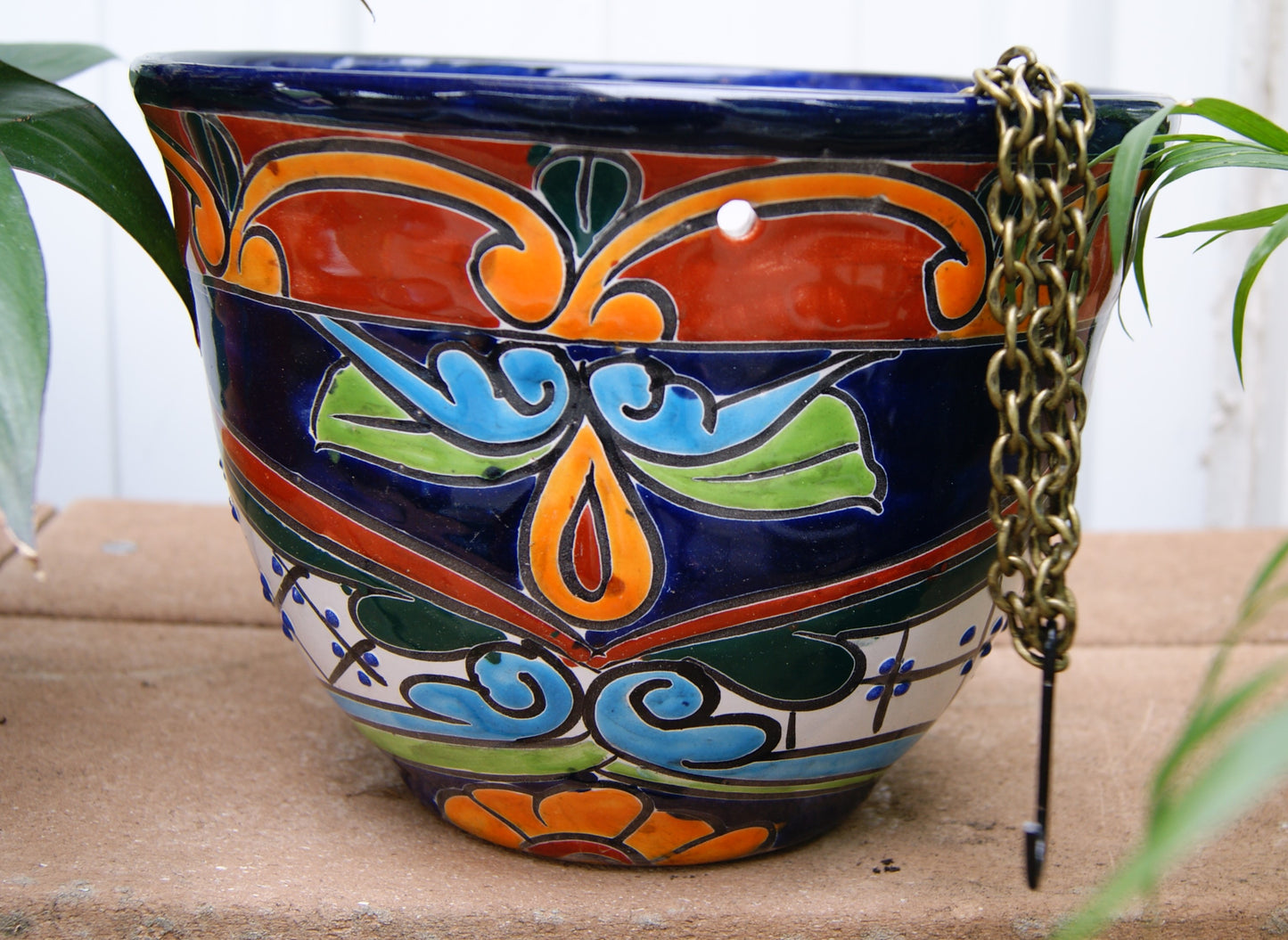 Planter, Glazed, Talavera Series