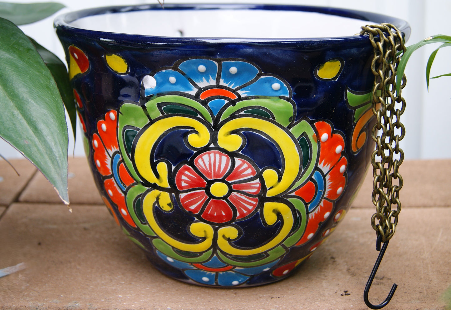 Planter, Glazed, Talavera Series