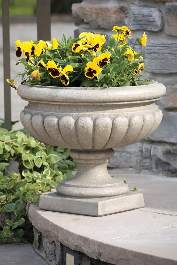 Planter, Concrete, Milano Urn (M-6949)