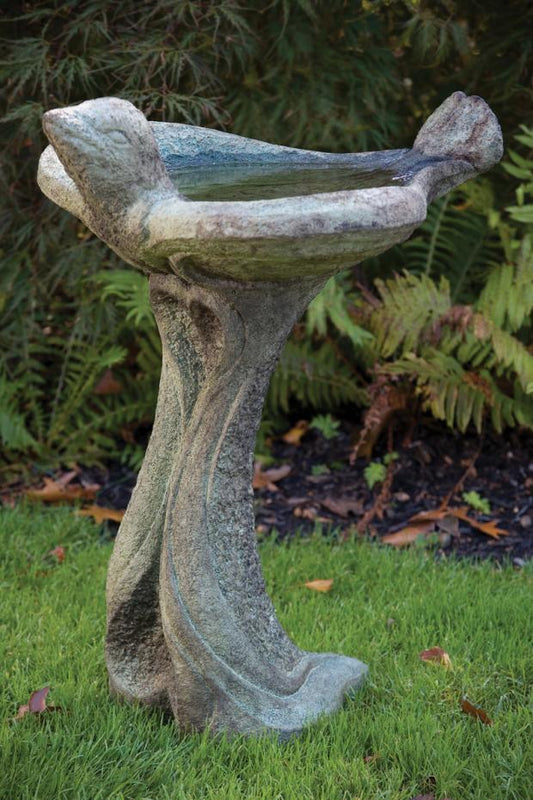 Birdbath, Concrete, All Bird's Welcome 1-Piece (M-9723)