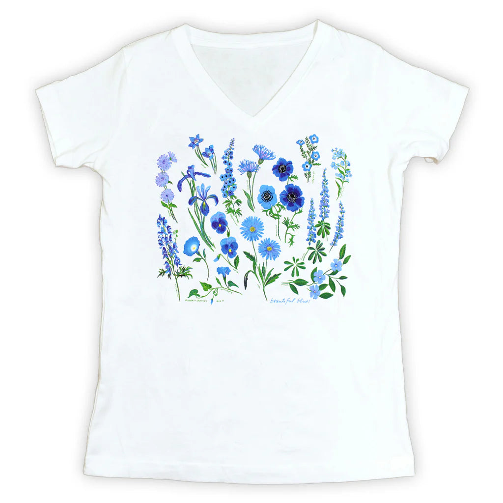 Garment, V-Neck Beautiful Blues