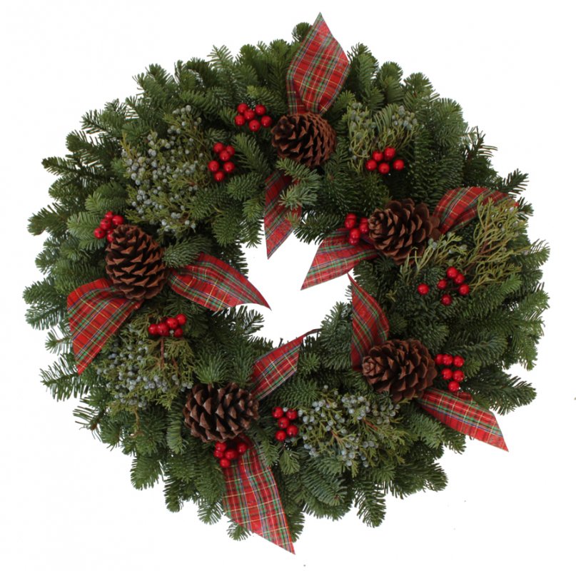 Wreath, FRESH- Berries & Bows