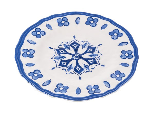 Dish, Plate- Salad, China Blue