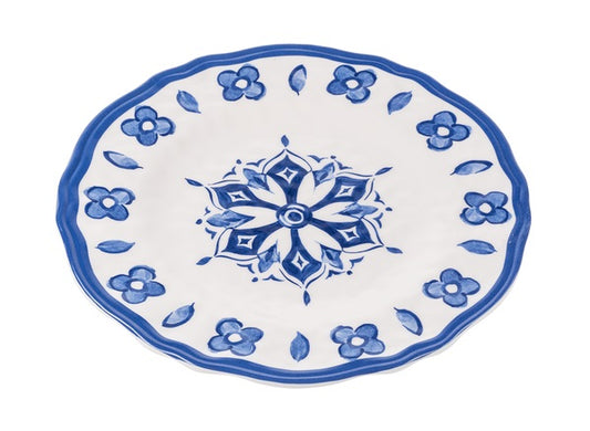 Dish, Plate- Salad, China Blue