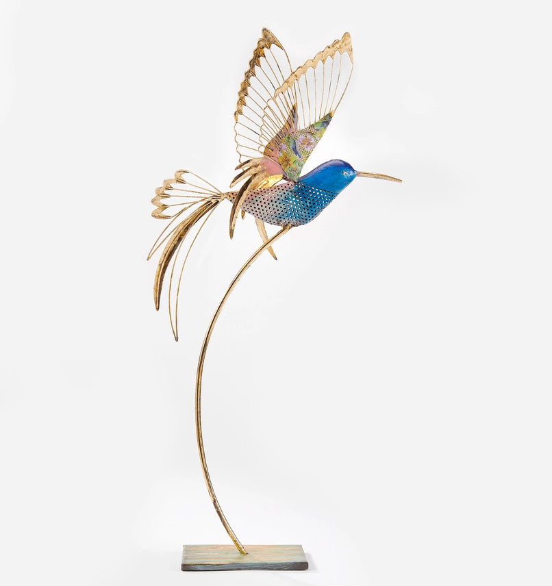 Sitter, Metal Bird Table Decor