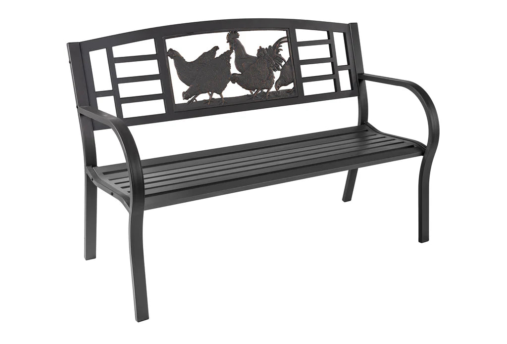 Bench, Cast Iron, Painted Sky